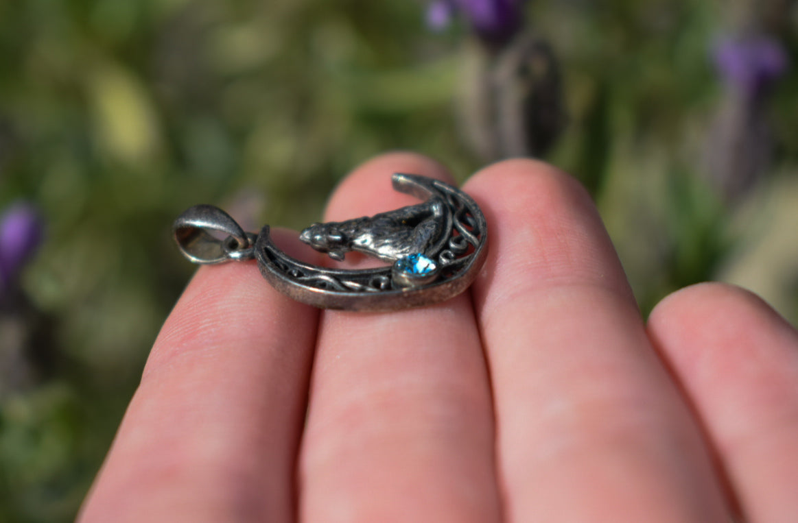 Sterling Silver Wolf Pendant