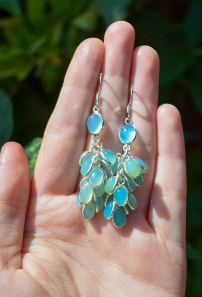 Sterling Silver Aventurine Earrings