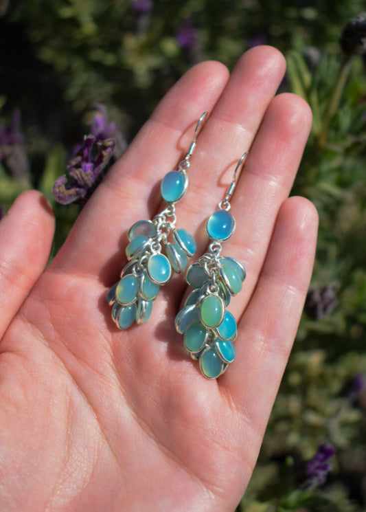 Sterling Silver Aventurine Earrings