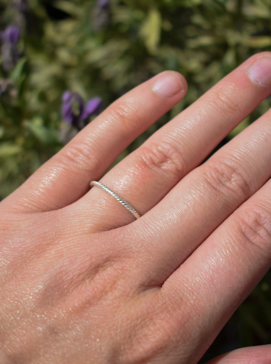 Silver Band Ring Size N