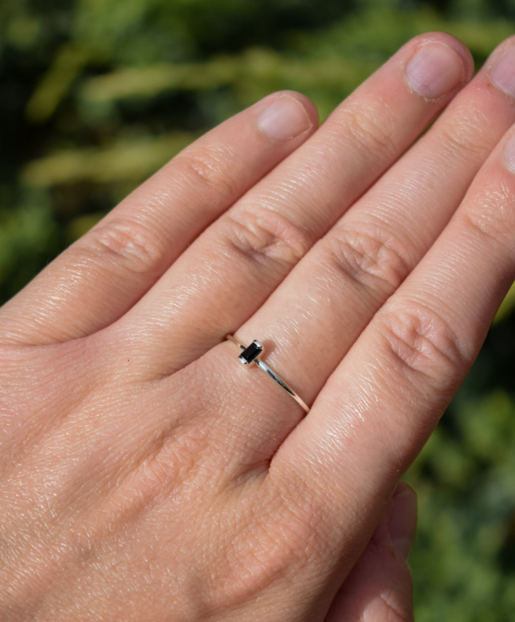 Black Gem Ring Size M