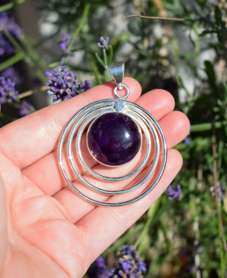 Round Amethyst Necklace