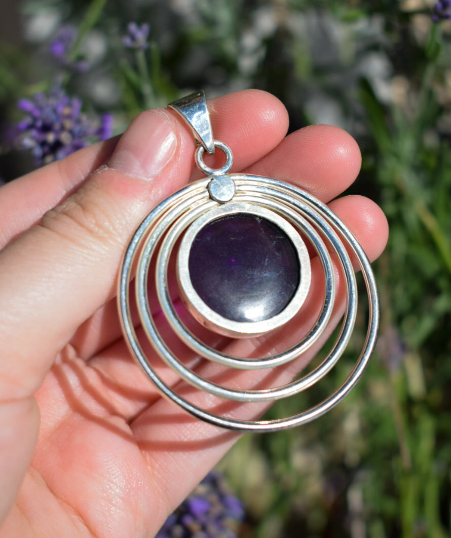 Round Amethyst Necklace