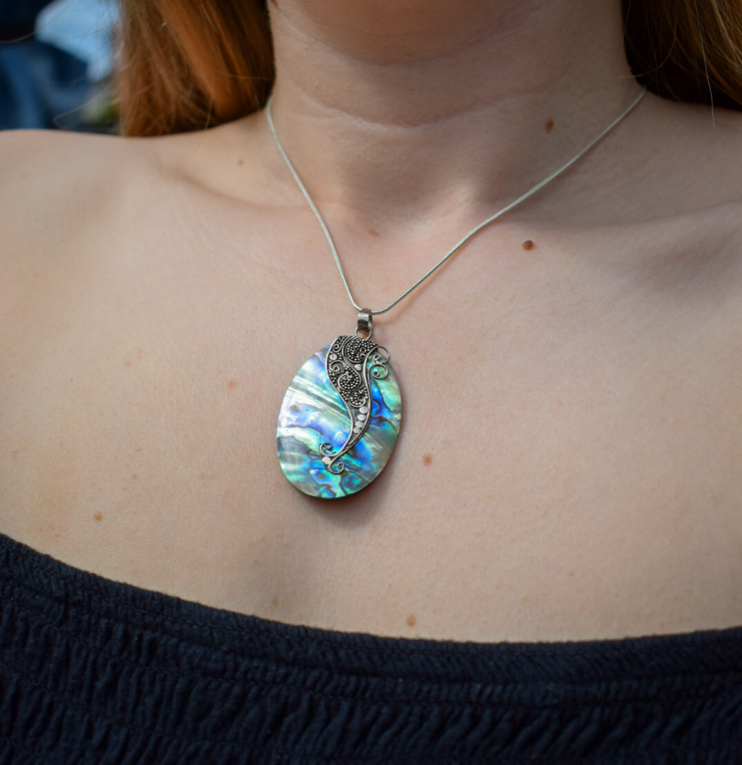 Vintage Abalone Shell Necklace