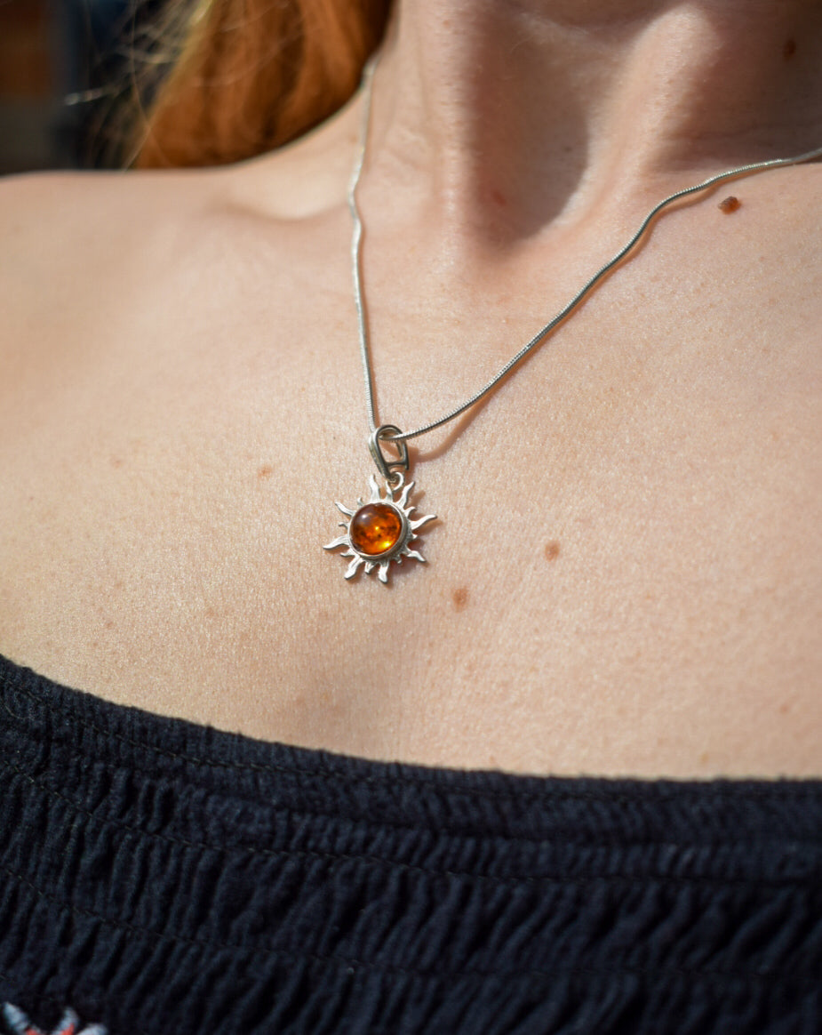 Sweet Amber Sun Necklace