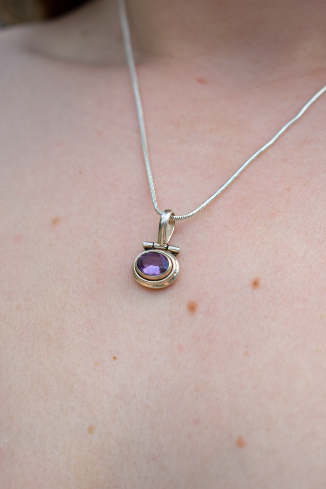 Sterling Silver Amethyst Necklace
