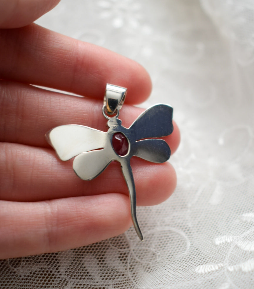 Amethyst Dragonfly Necklace