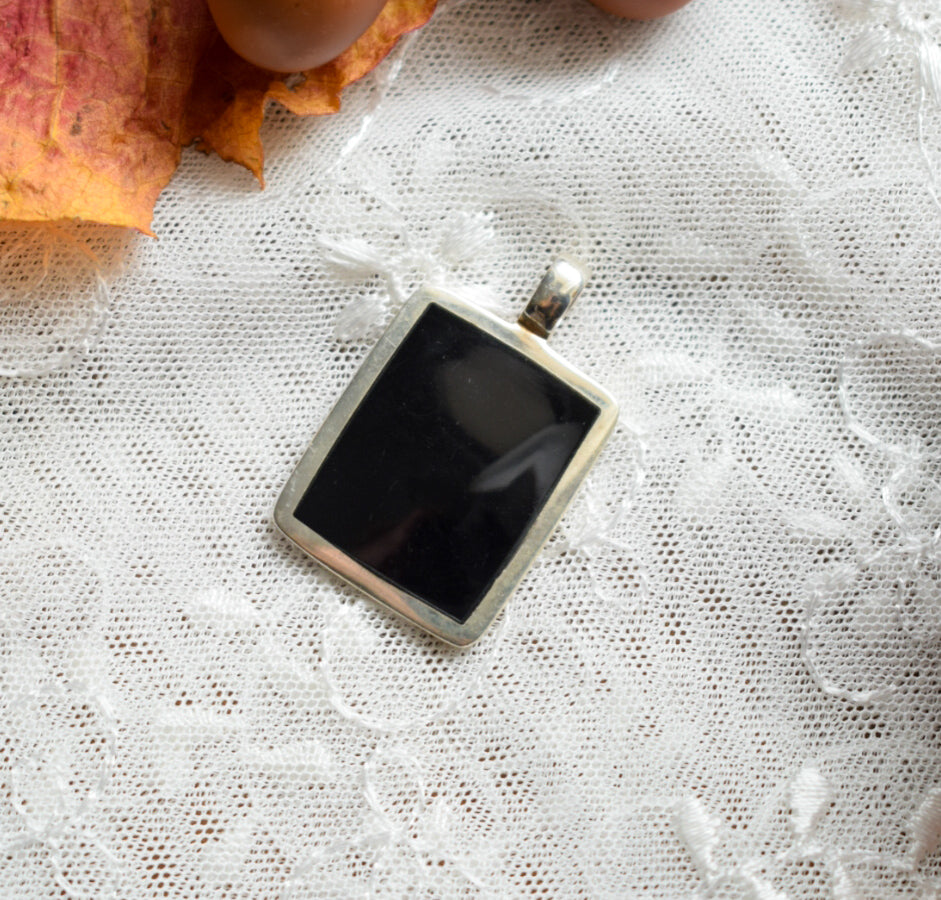 Black Enamel Necklace