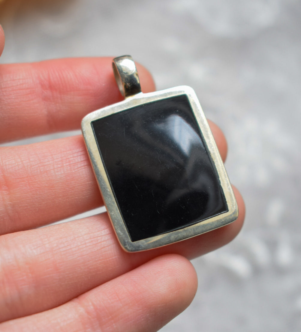 Black Enamel Necklace