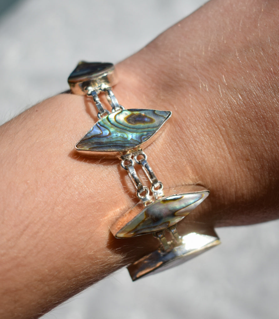 Silver Abalone Bracelet