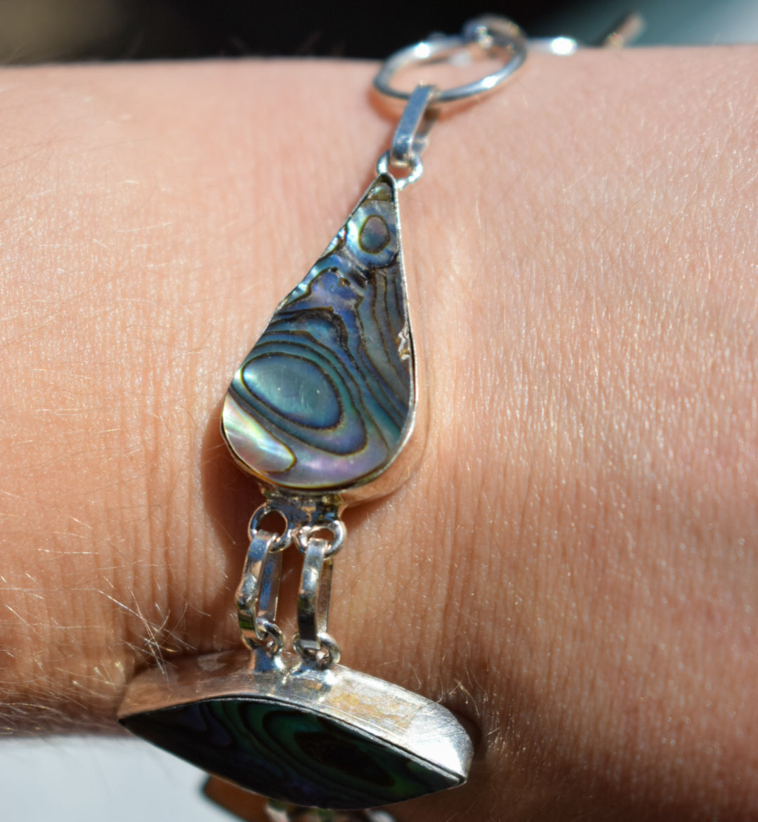 Silver Abalone Bracelet