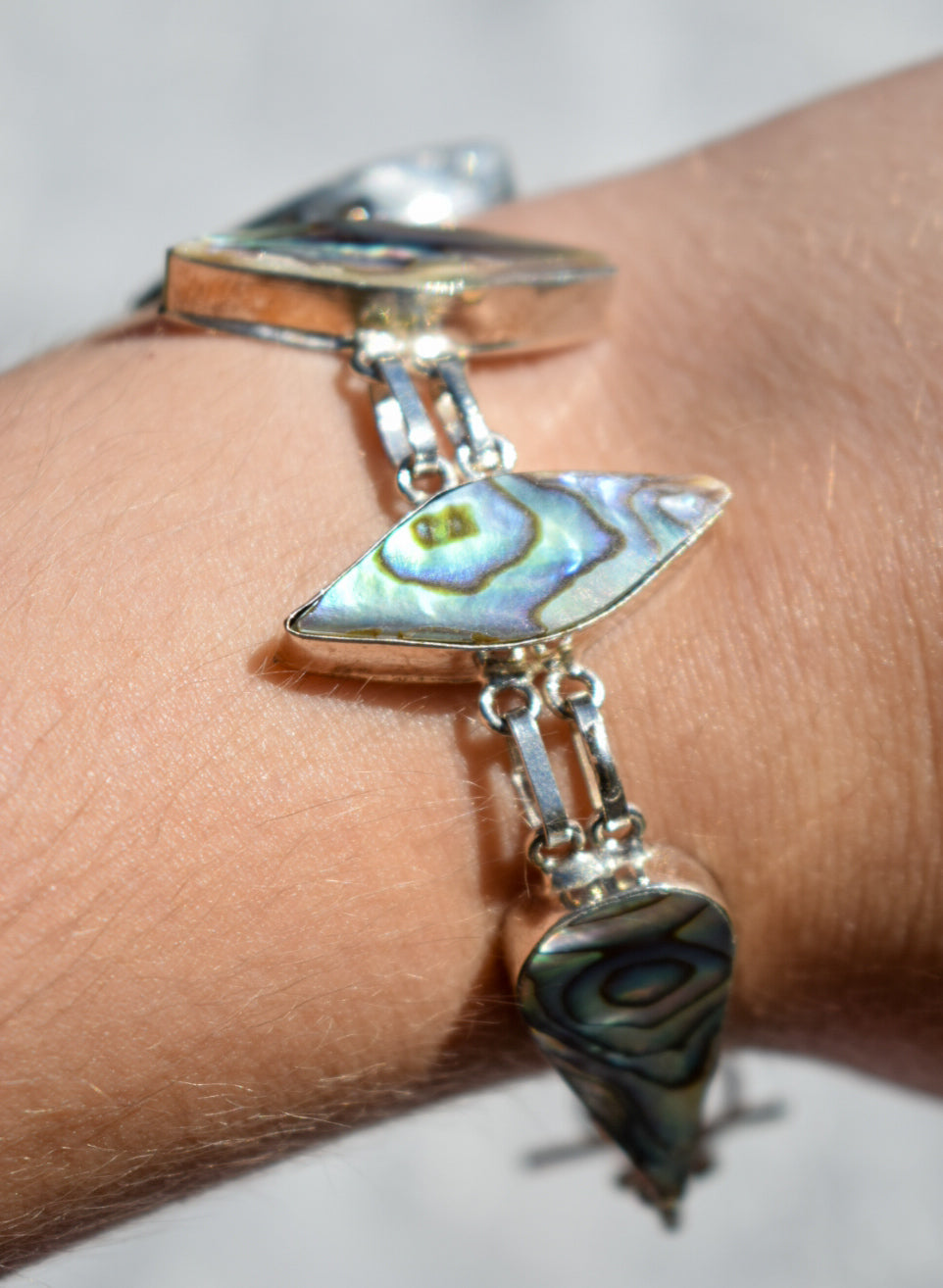 Silver Abalone Bracelet