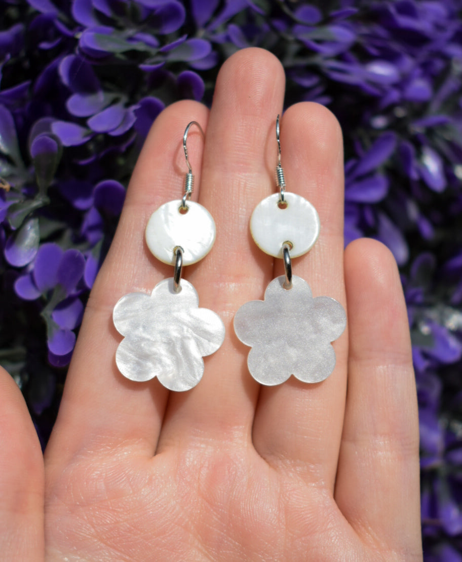 Floral Shell Earrings