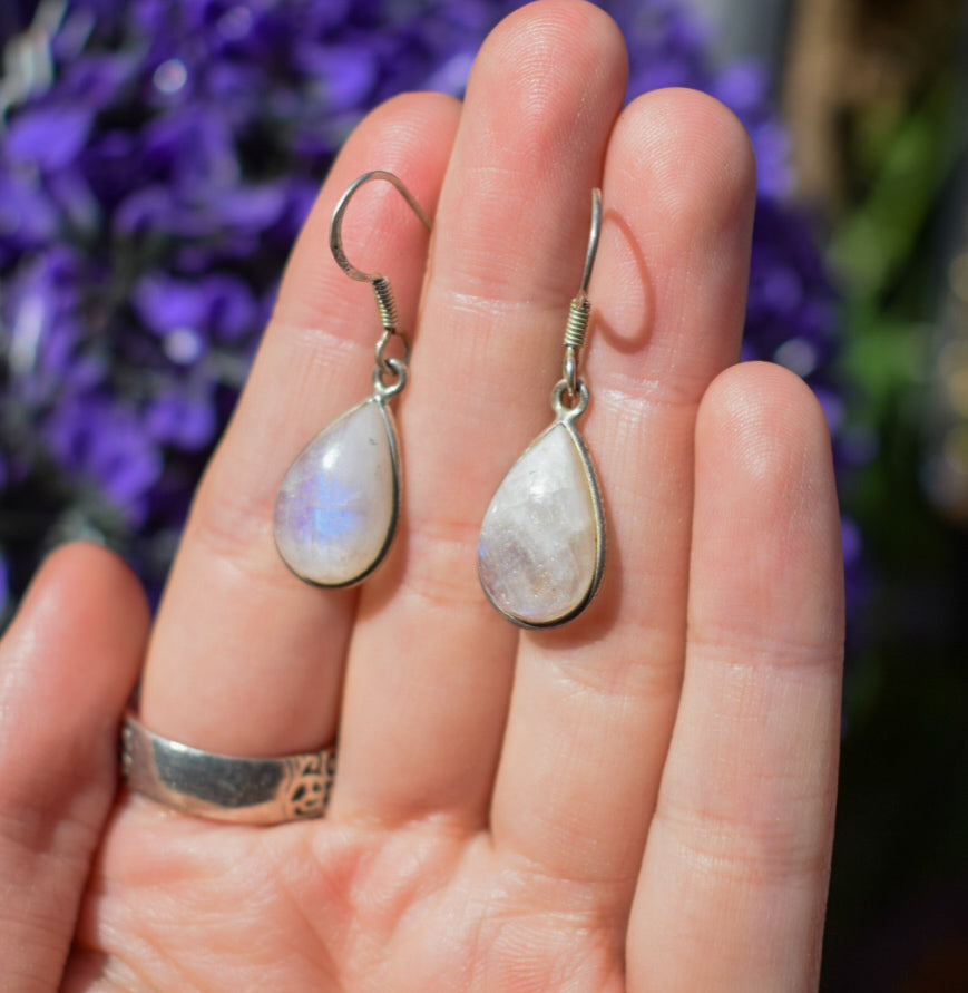 Silver Moonstone Earrings