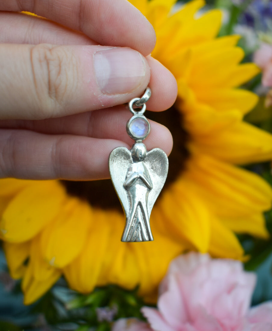 Moonstone Angel Necklace