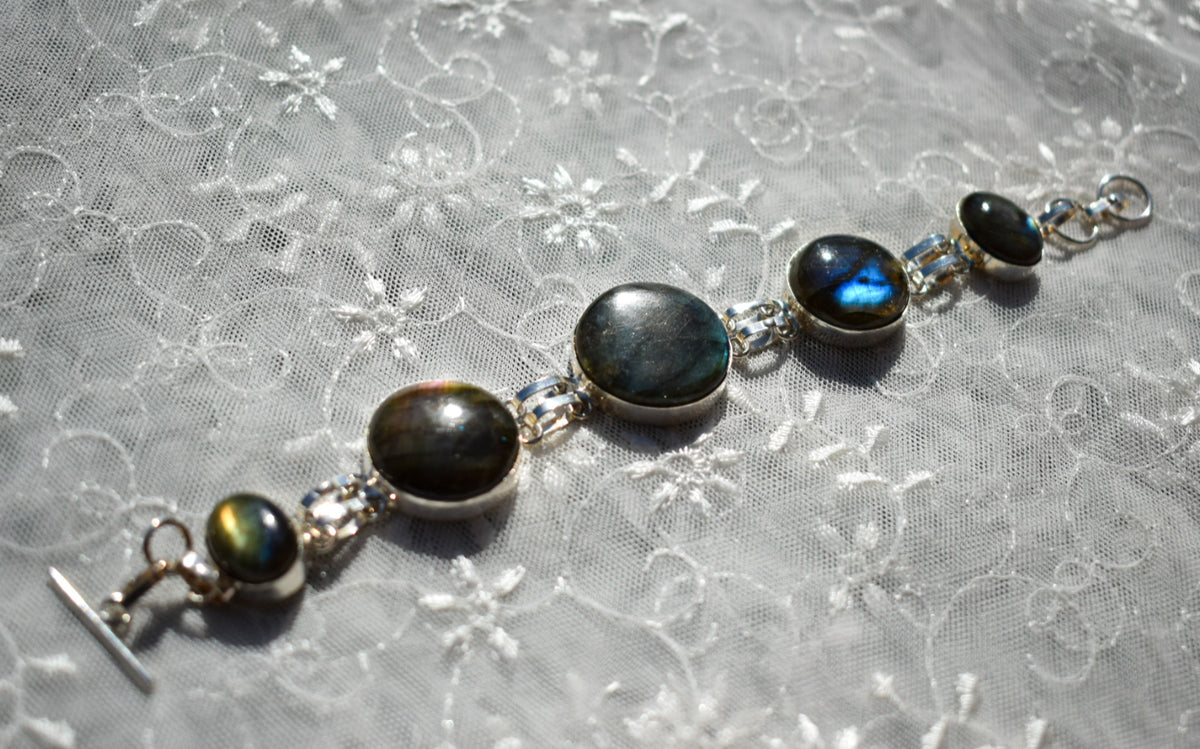 Silver Labradorite Bracelet
