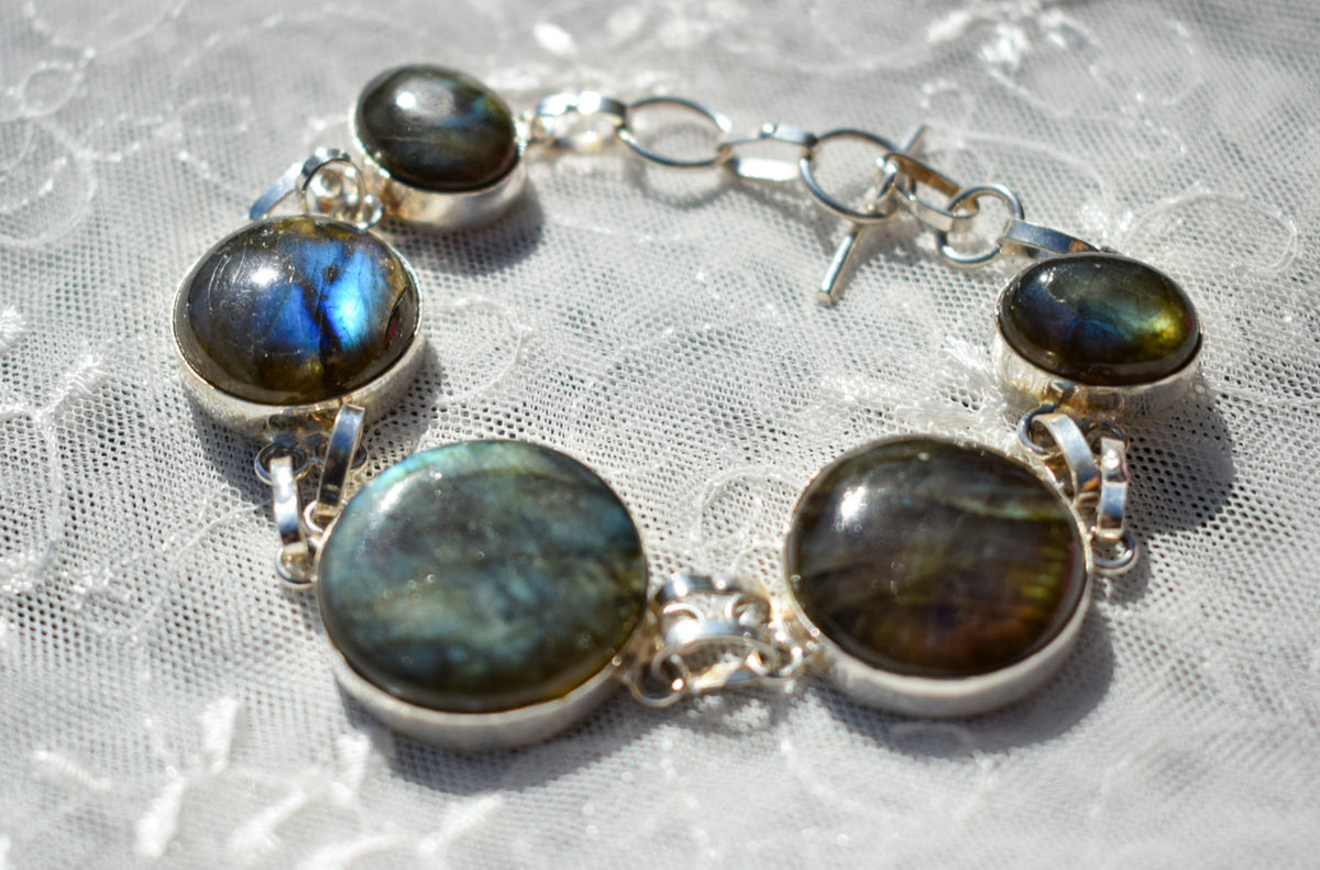 Silver Labradorite Bracelet