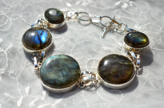 Silver Labradorite Bracelet