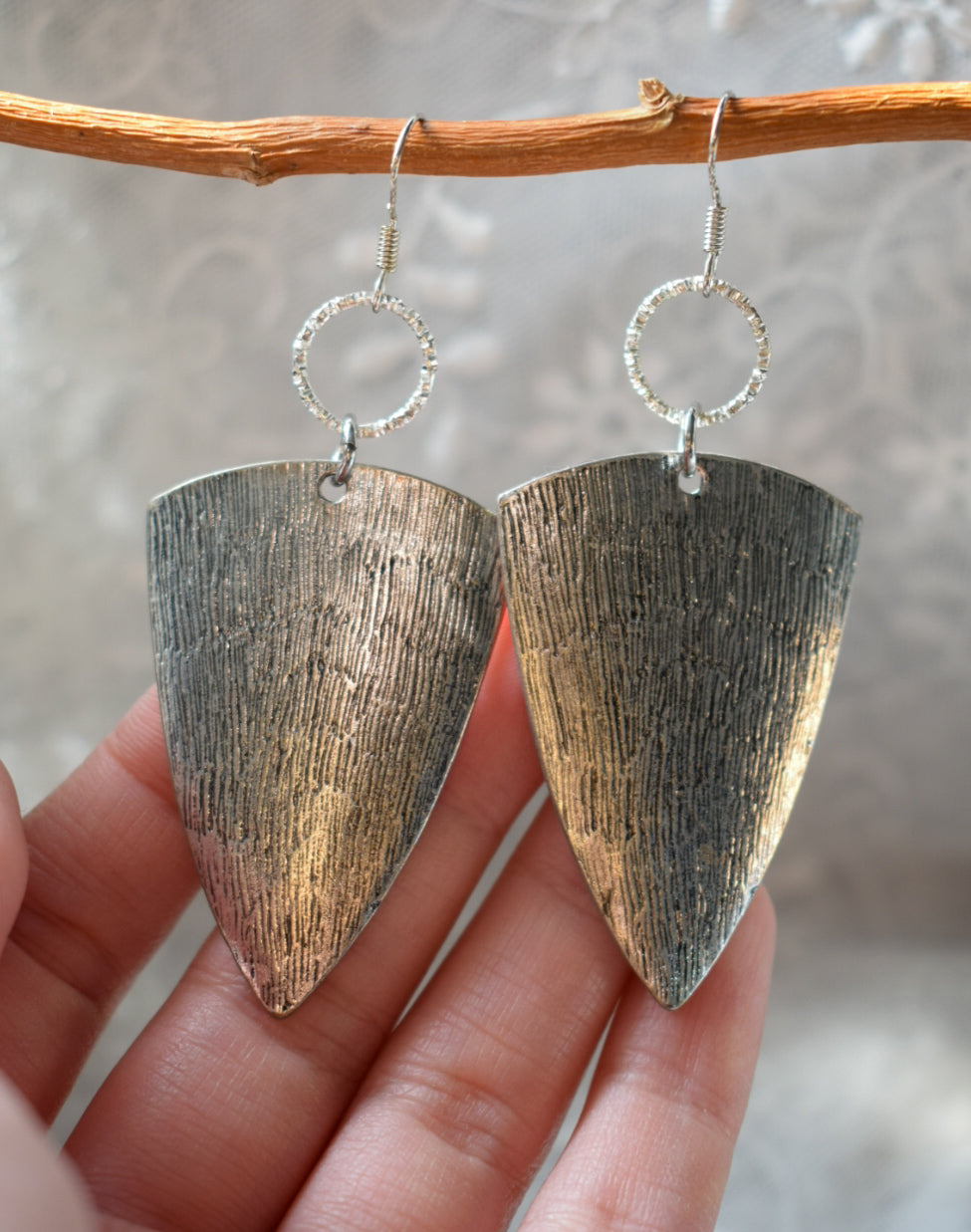 Upcycled Silver Plated Earrings