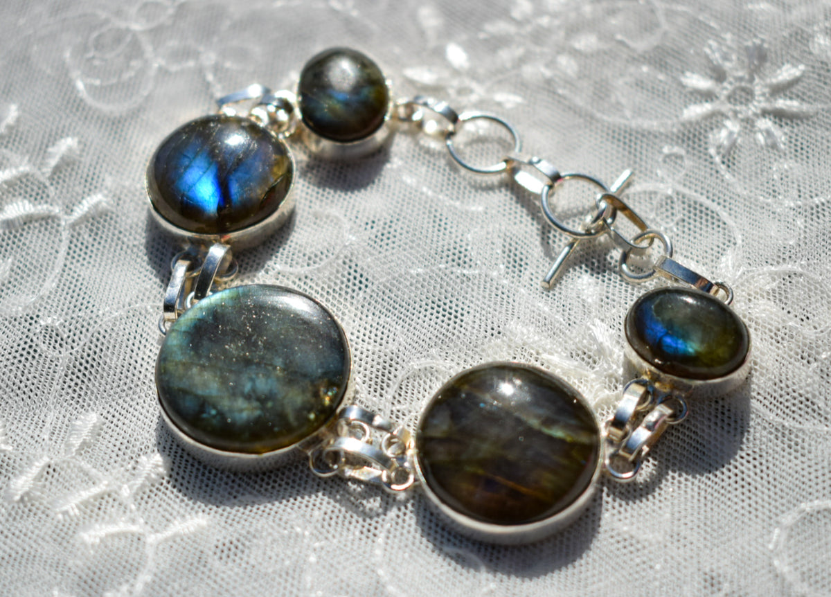 Silver Labradorite Bracelet