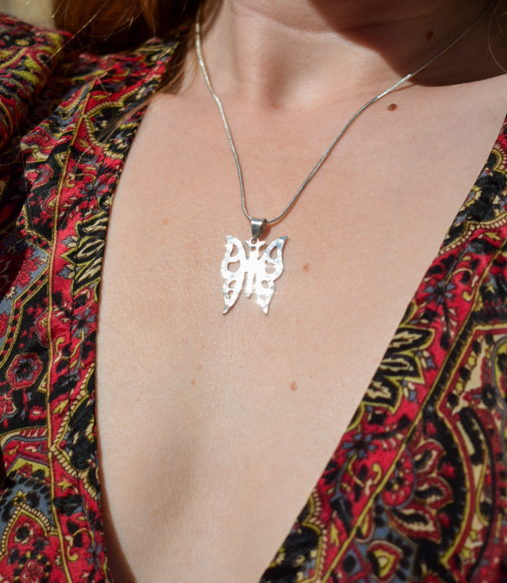 Sterling Silver Butterfly Necklace