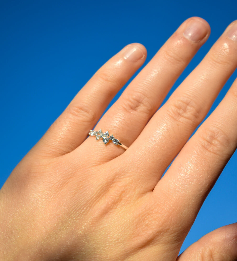Diamante Style Ring Size L