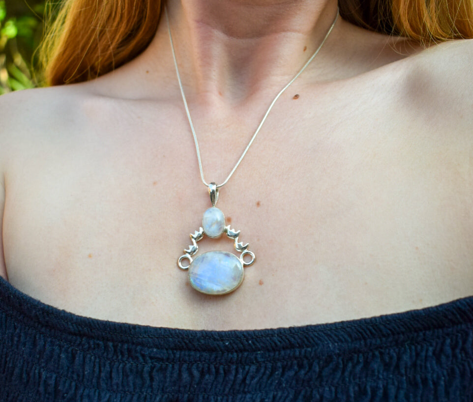 Large Moonstone Necklace