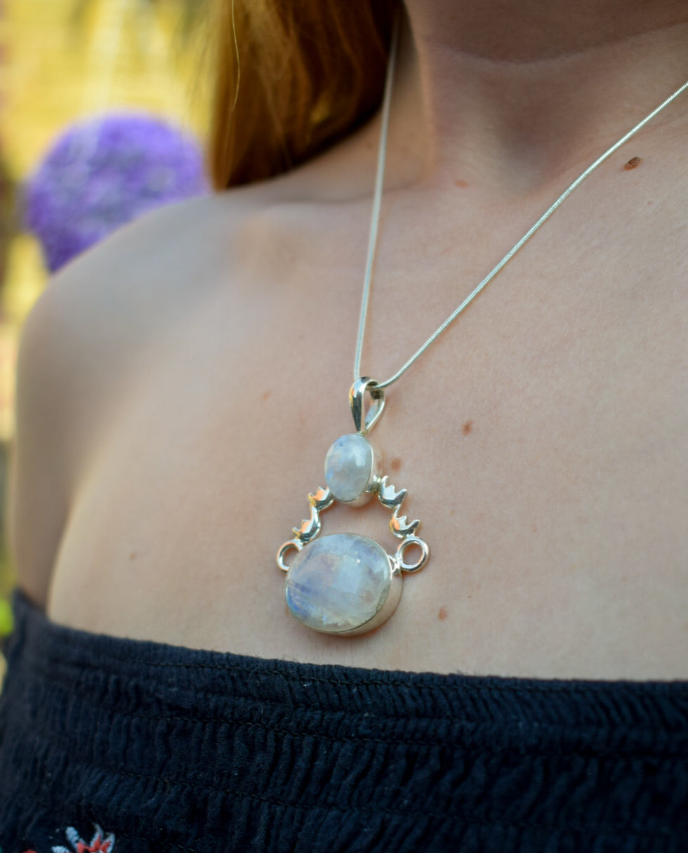 Large Moonstone Necklace