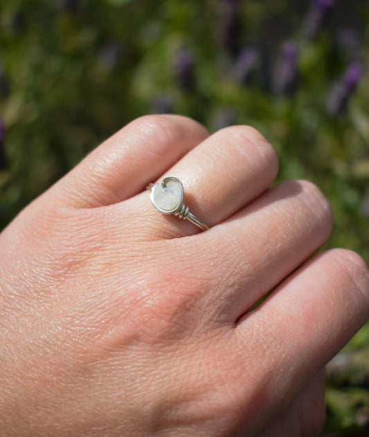 Wire Wrapped Moonstone Ring