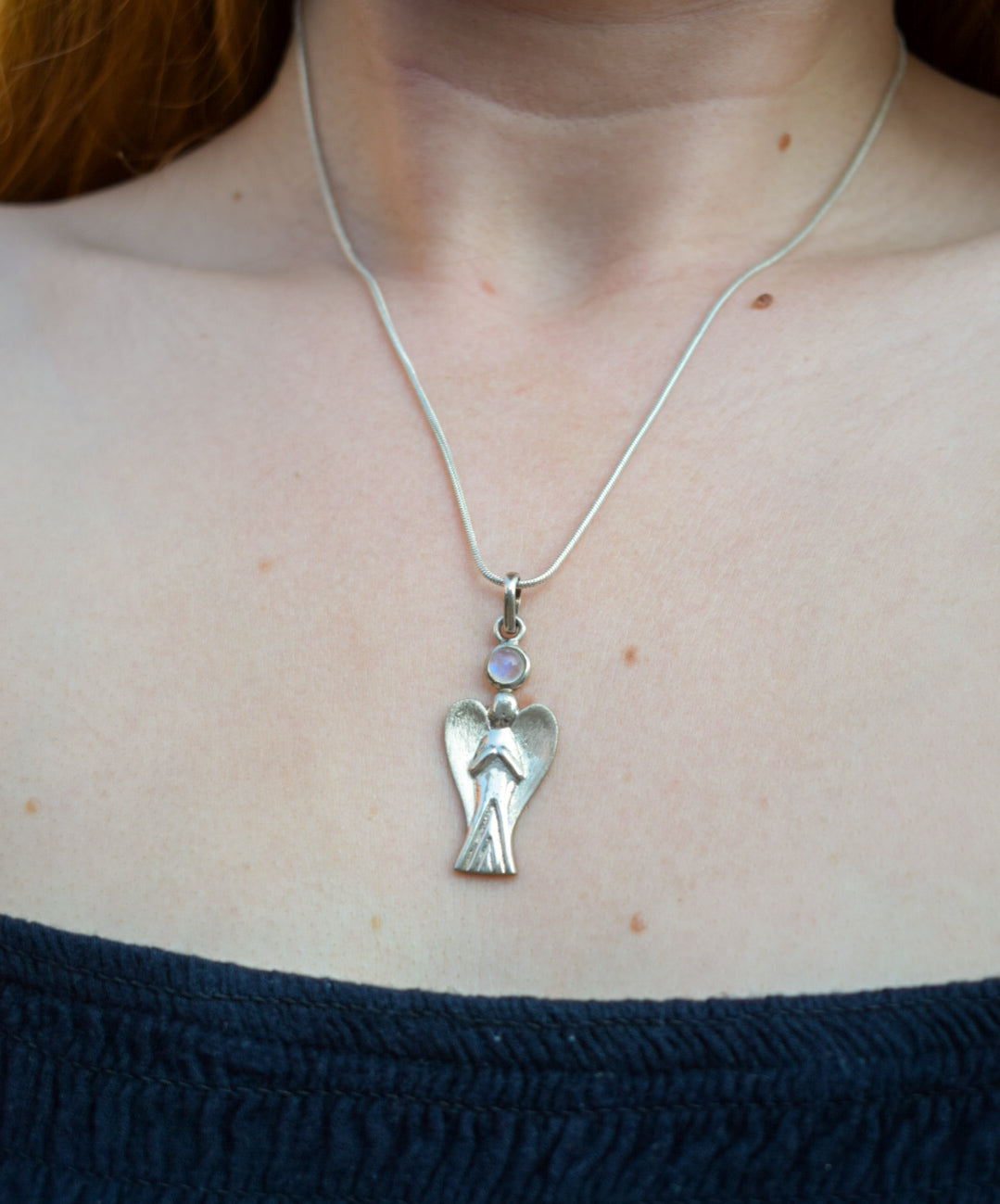 Moonstone Angel Necklace
