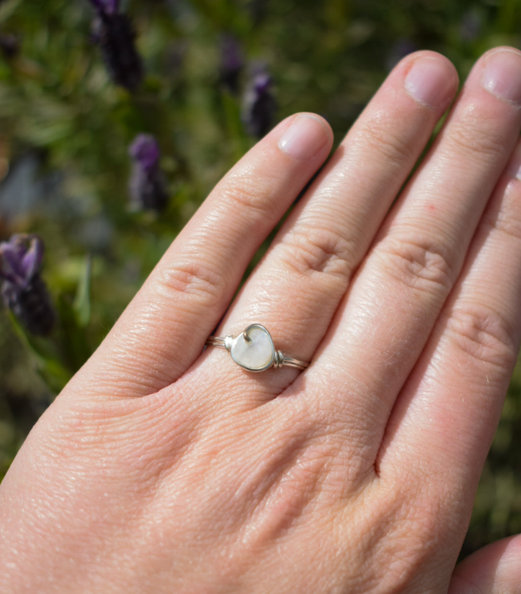 Wire Wrapped Moonstone Ring