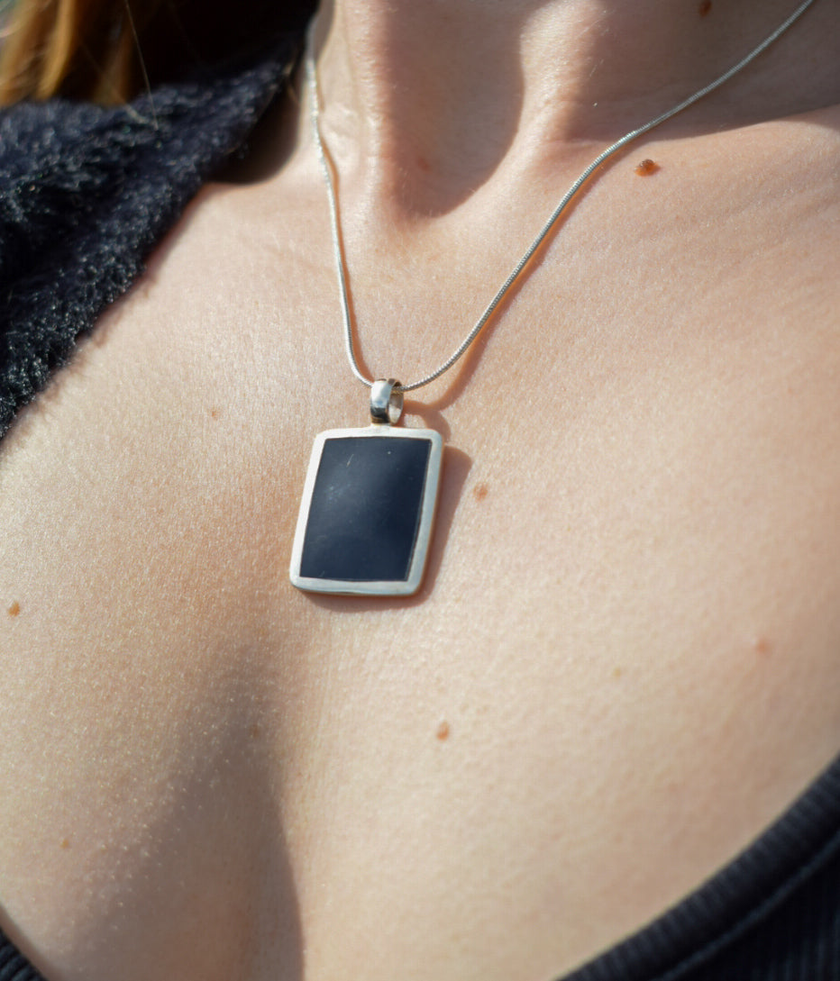Black Enamel Necklace
