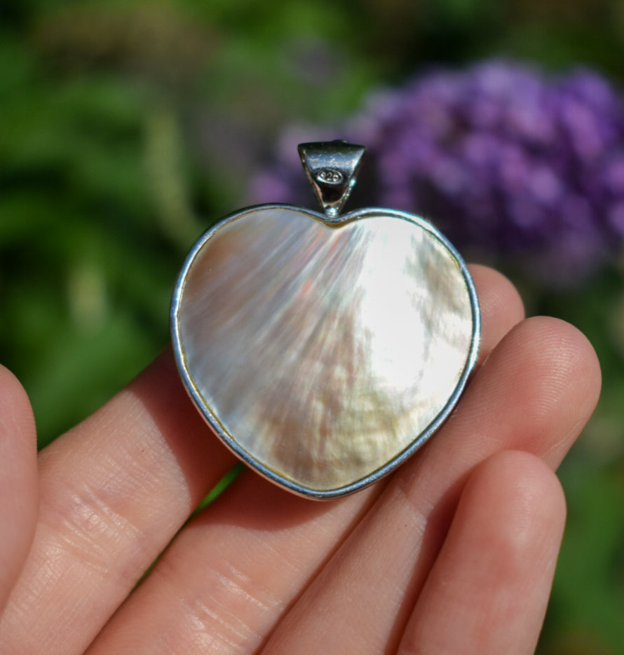 Mother Of Pearl Heart Necklace