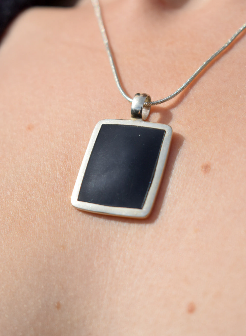 Black Enamel Necklace