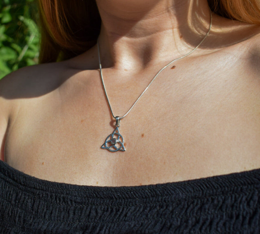 Silver Trinity Knot Necklace