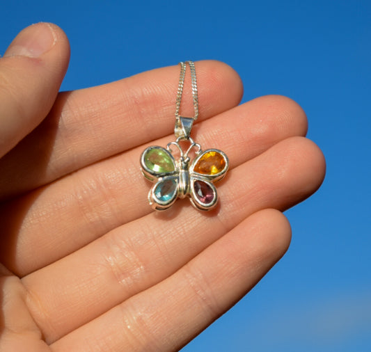 Colourful Butterfly Necklace