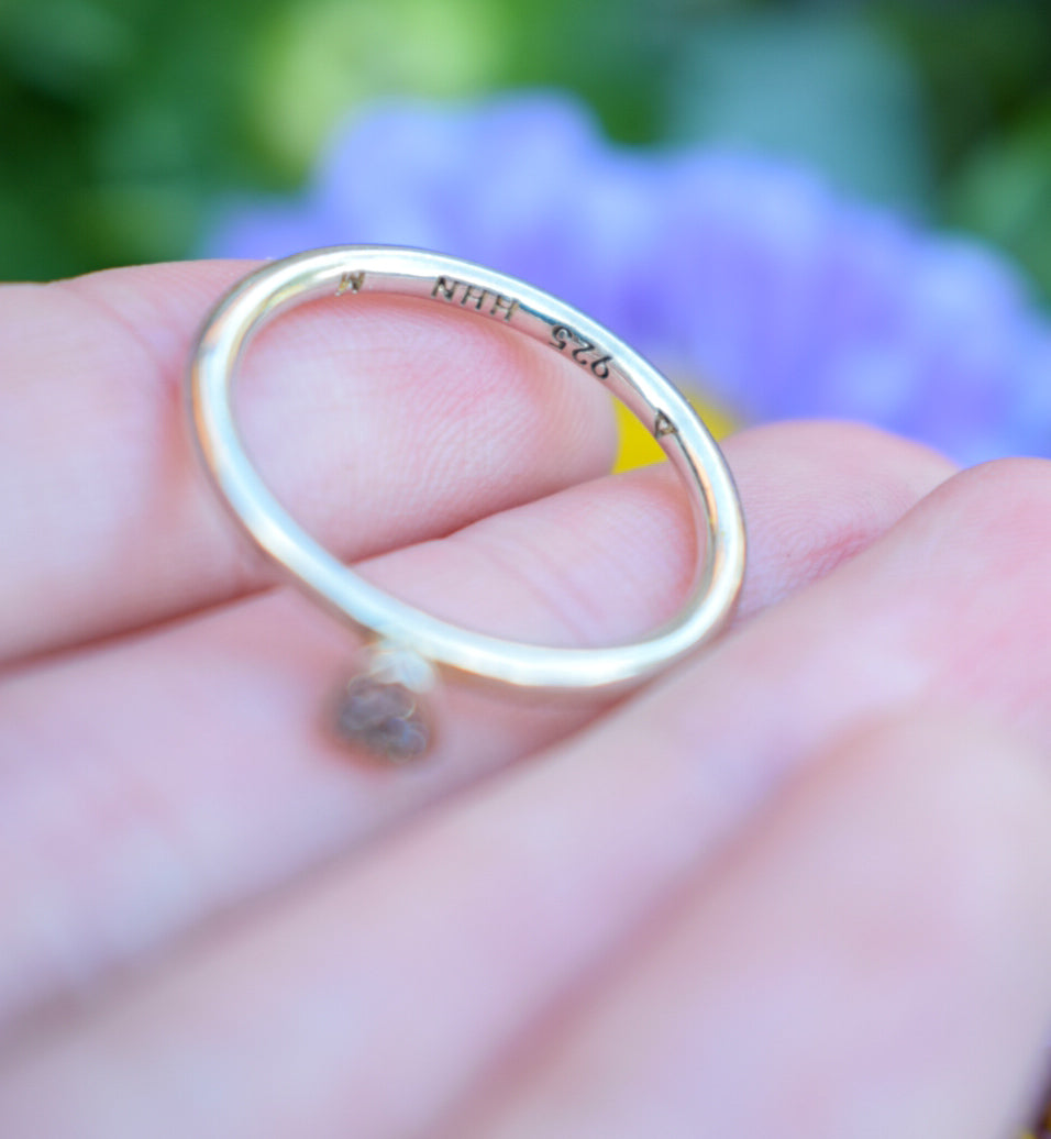 Heart Shaped Zirconia Ring Size N