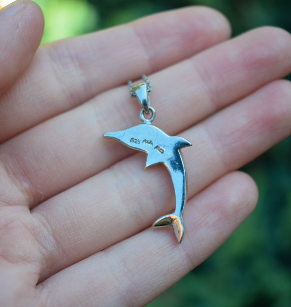 Larimar Dolphin Necklace