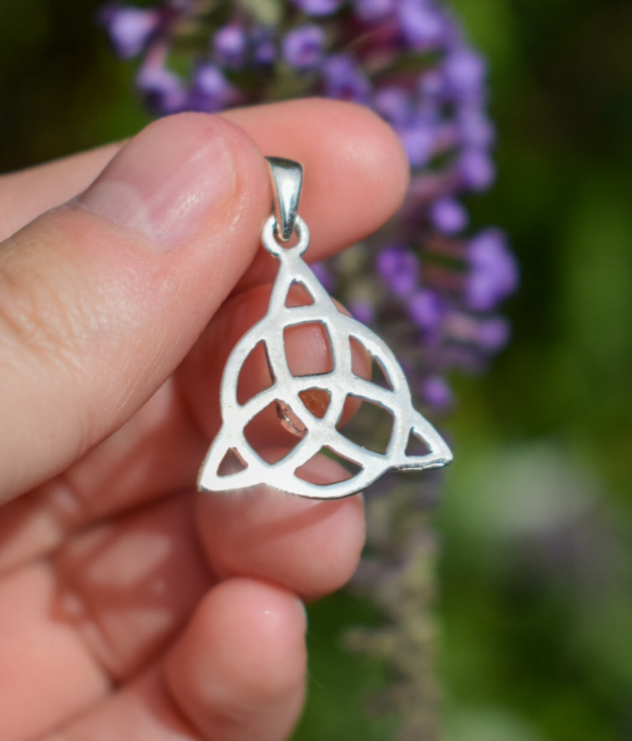 Citrine Trinity Knot Necklace