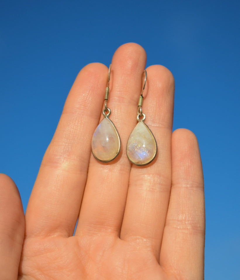 Silver Moonstone Earrings