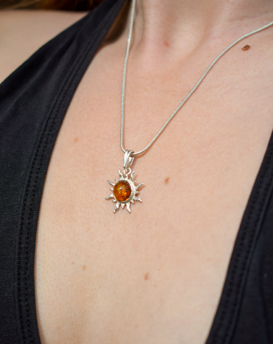 Amber Sun Necklace