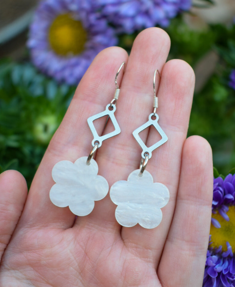 Upcycled Floral Earrings