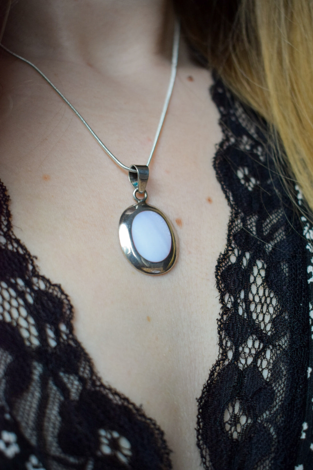 Enamel Sterling Silver Pendant