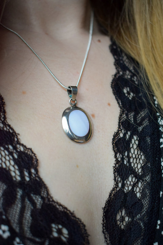 Enamel Sterling Silver Pendant