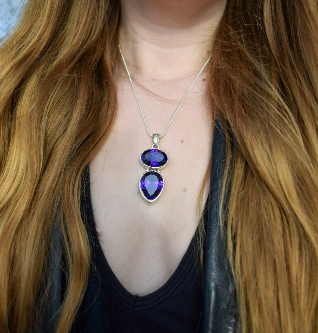 Silver Amethyst Necklace