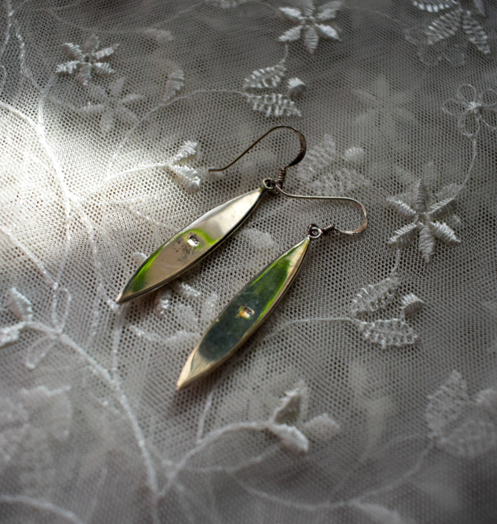 Black Enamel Earrings