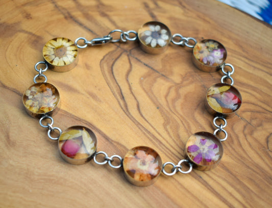 Floral Resin Bracelet