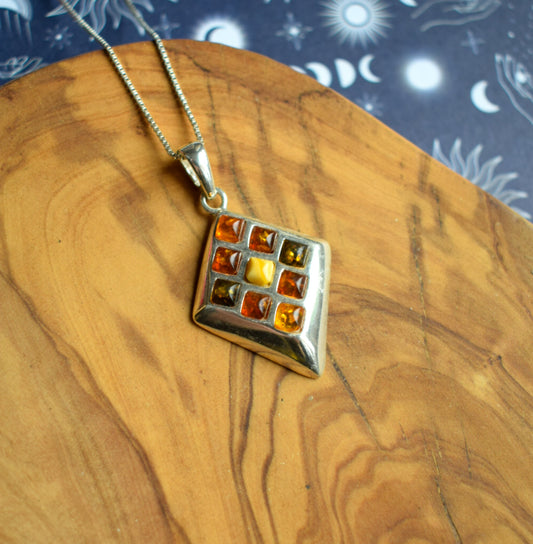 Amber Diamond Shaped Necklace