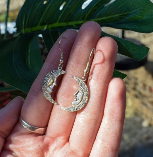 Silver Moon Earrings