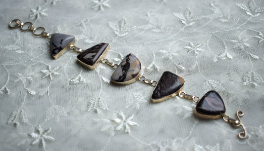 Silver Plated Agate Bracelet